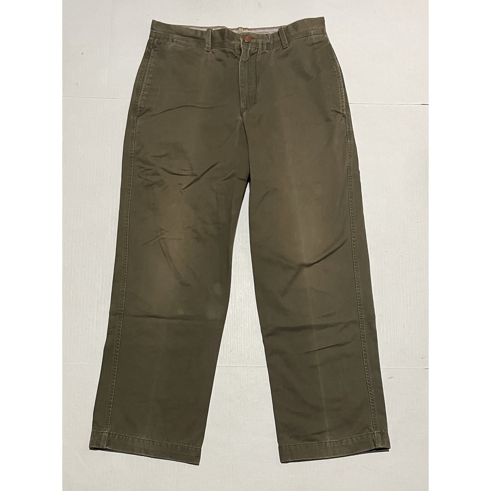 Timberland Men's Chino Pants Olive‎ Green Straight Leg Casual 32 X 28 FADED